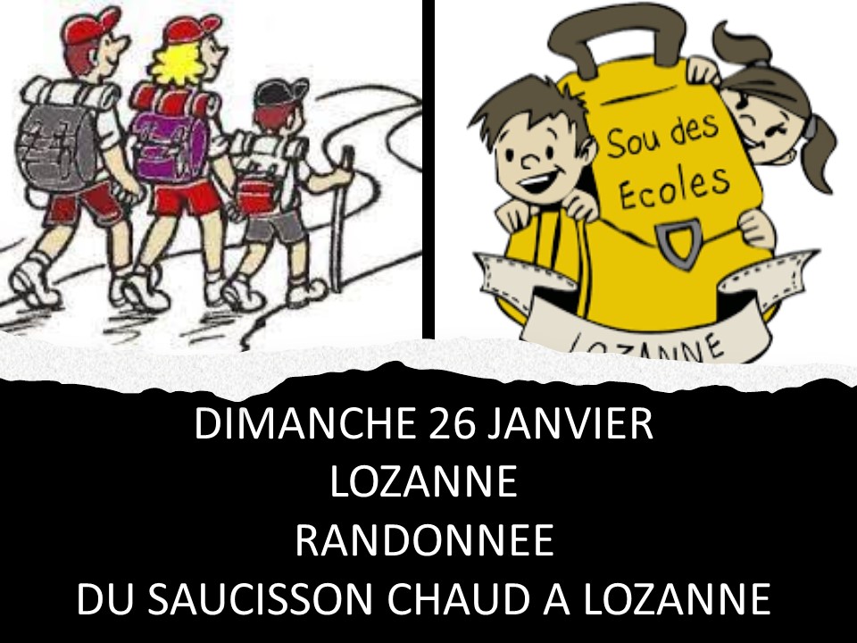 Randonnée du Sou le dimanche 26 janvier 2025; Salle l'Escale